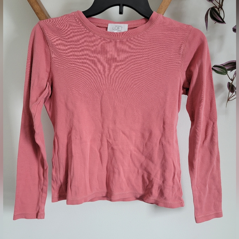 Rose pink Loft long sleeve shirt